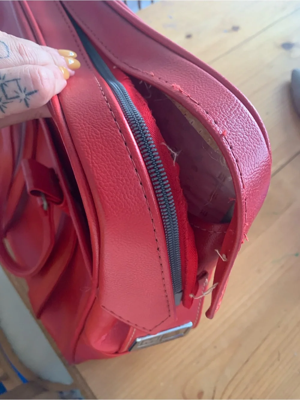 Red Samsonite Satchel